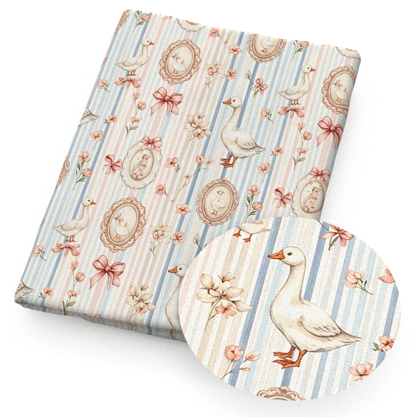 duck stripe flowerfloral photo framepicture frame bowknotbows fabric
