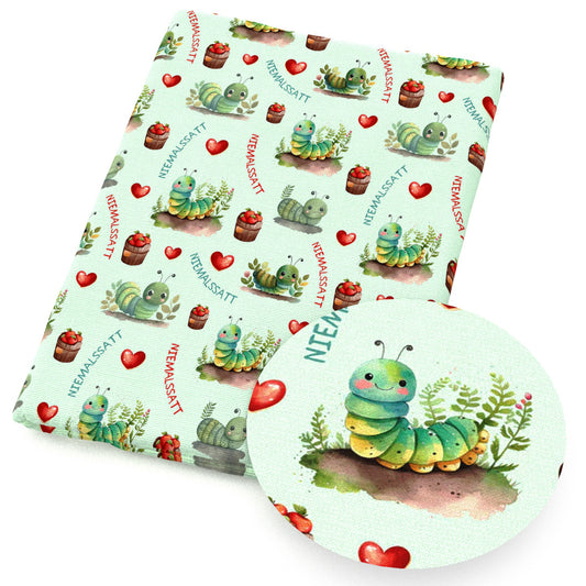 heart love letters alphabet fabric