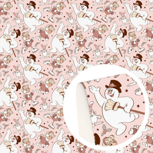 snowman christmas day fabric