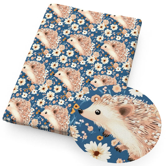 hedgehog flowerfloral fabric