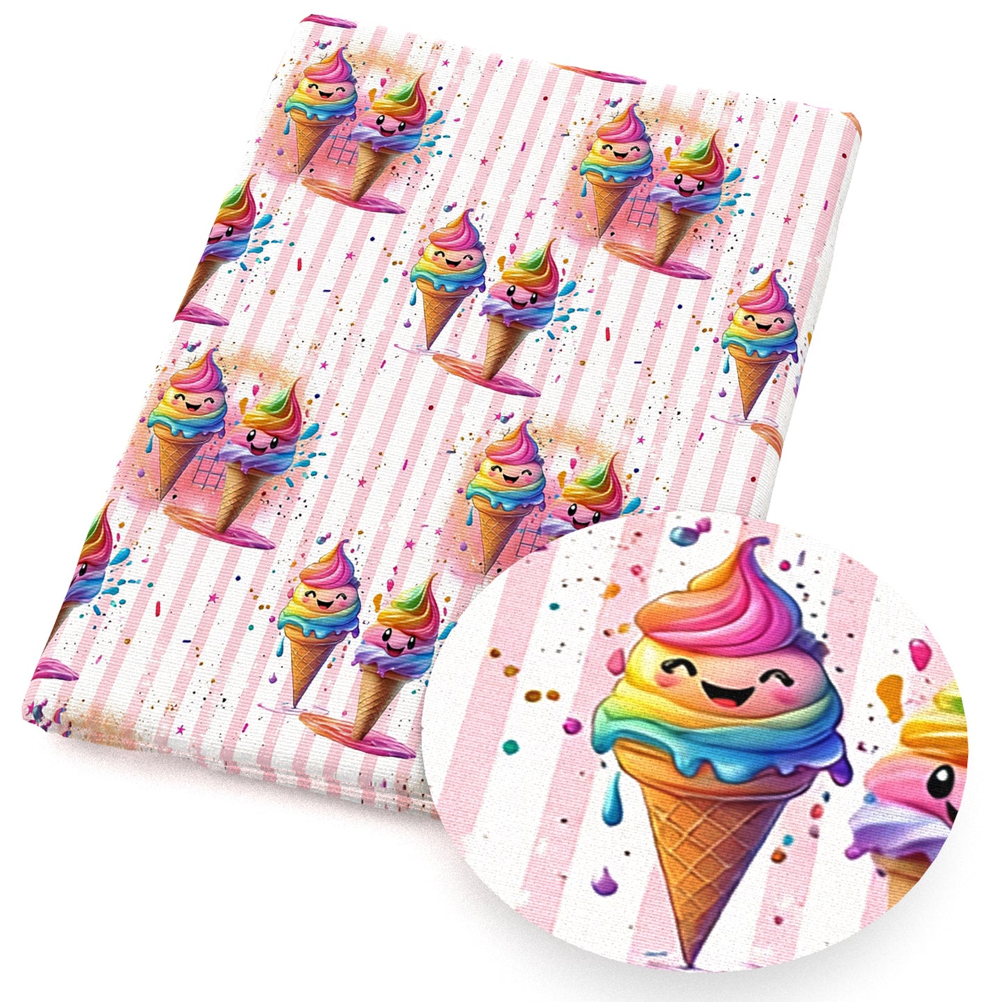 cake cupcake ice creampopsicle color series stripe star starfish fabric