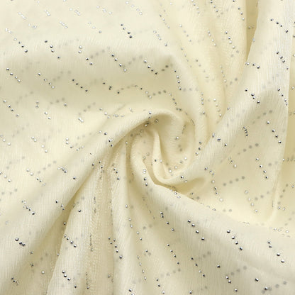 1Pc 59x19.68inch(150x50cm) Sparkly dot Width Chiffon Fabric Soft Fabric For Dress Lining Cloth Material Wedding Sewing Production