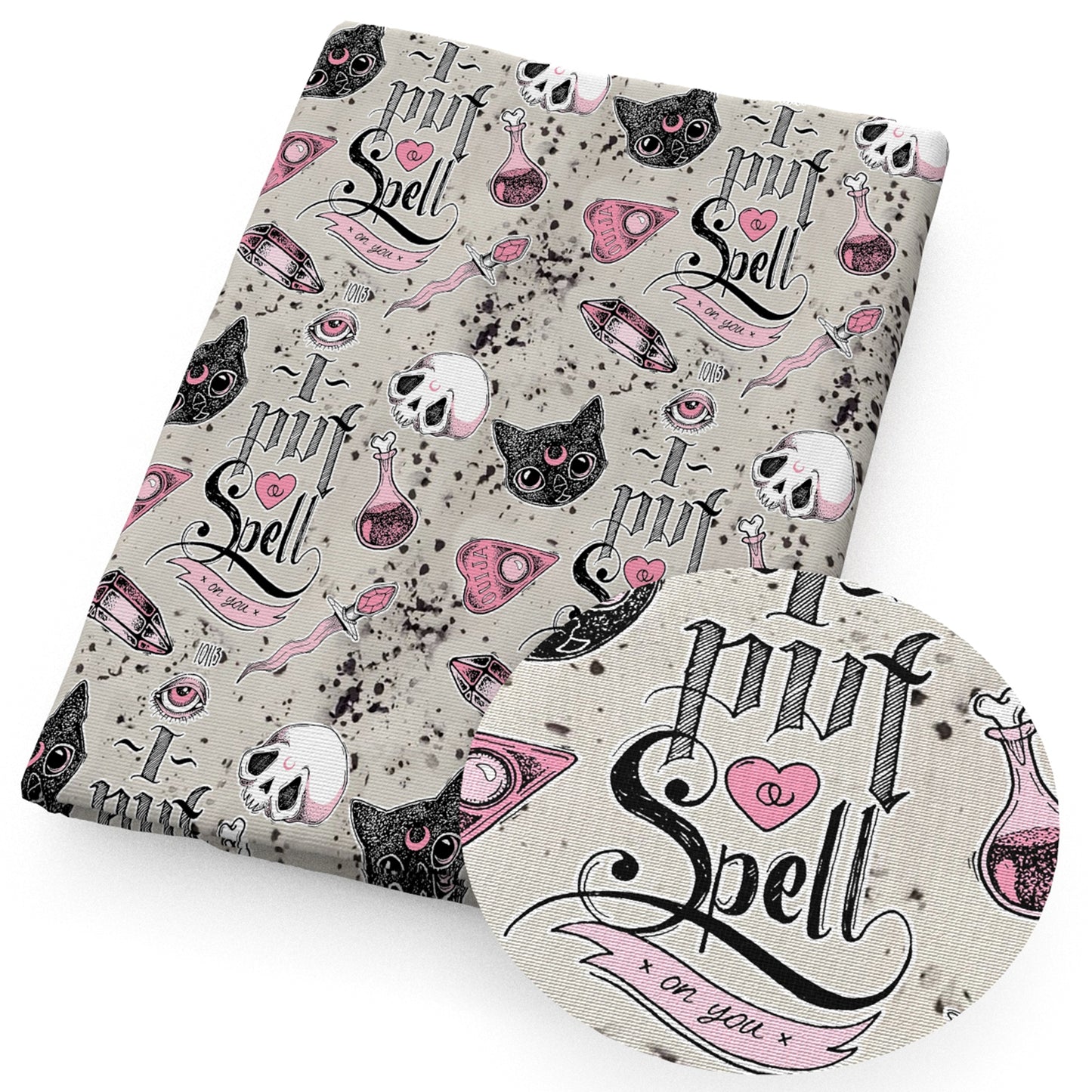 skull ghost skeleton bones fabric