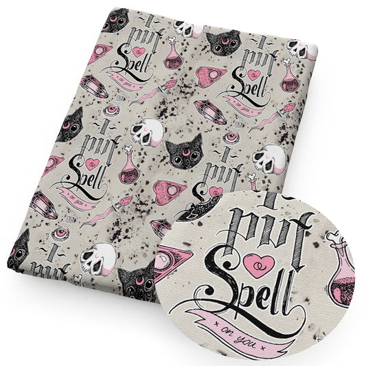 skull ghost skeleton bones fabric