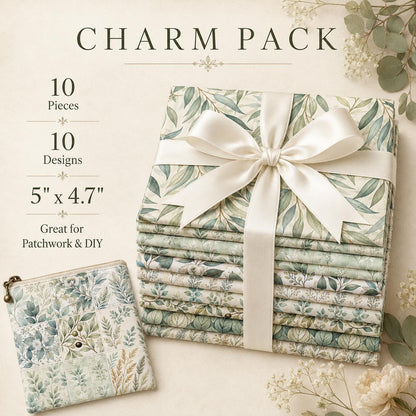 10Pc/Set Blue Leaves Series Fat Quarter Fabric, Pre-Cut Square Fabric Assort, Fabric Set, Craft Fabric, Handmade DIY Patchwork Fabric,Home Quilting Sewing Fabric, Packaging Fabric, Scrapbooking Craft Hobbyist