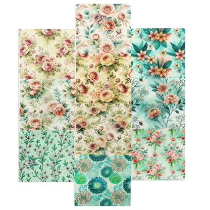 10Pc/Set Flower Series Fat Quarter Fabric, Pre-Cut Square Fabric Assort, Fabric Set, Craft Fabric, Handmade DIY Patchwork Fabric,Home Quilting Sewing Fabric, Packaging Fabric, Scrapbooking Craft Hobbyist