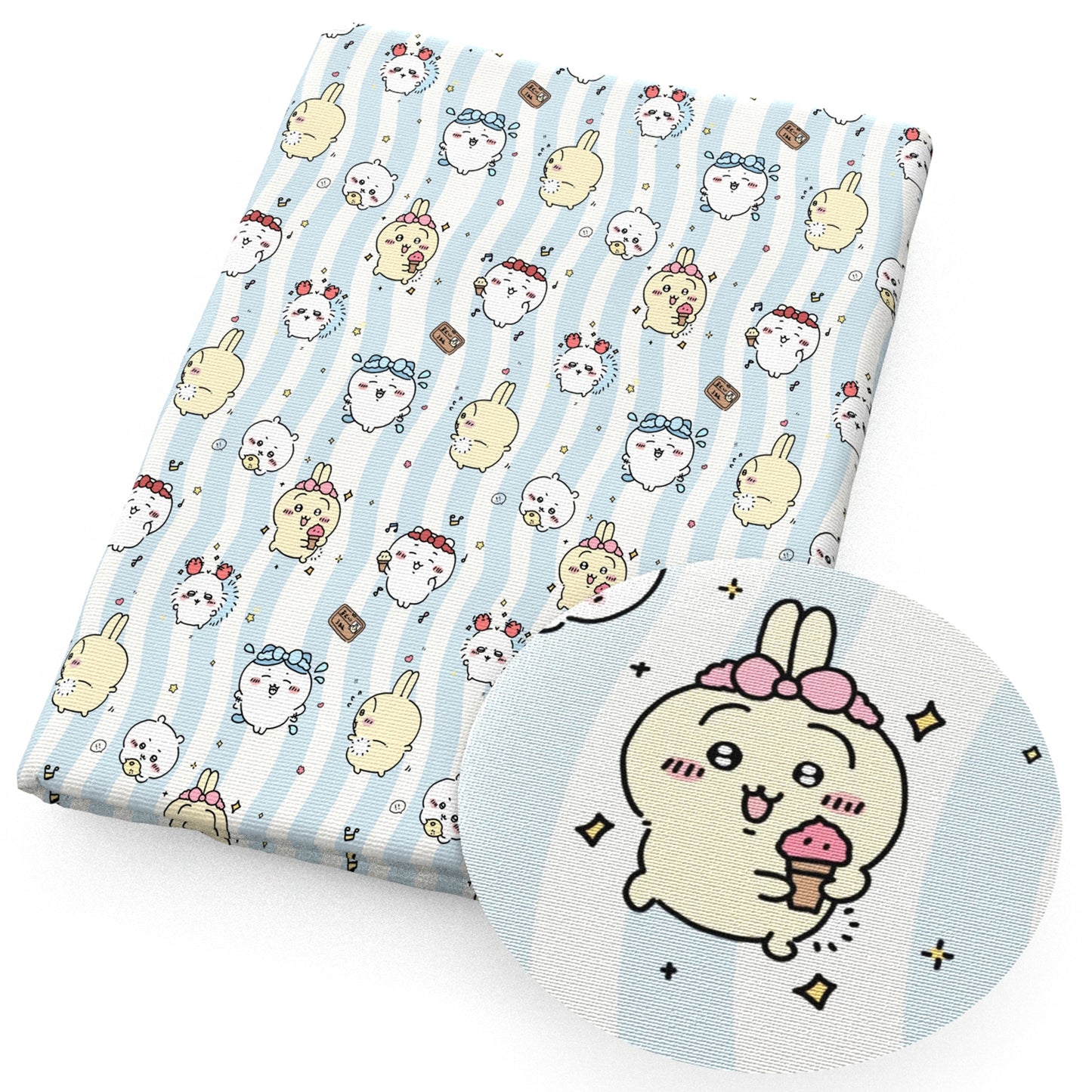 chiikawa chevron zig zags fabric