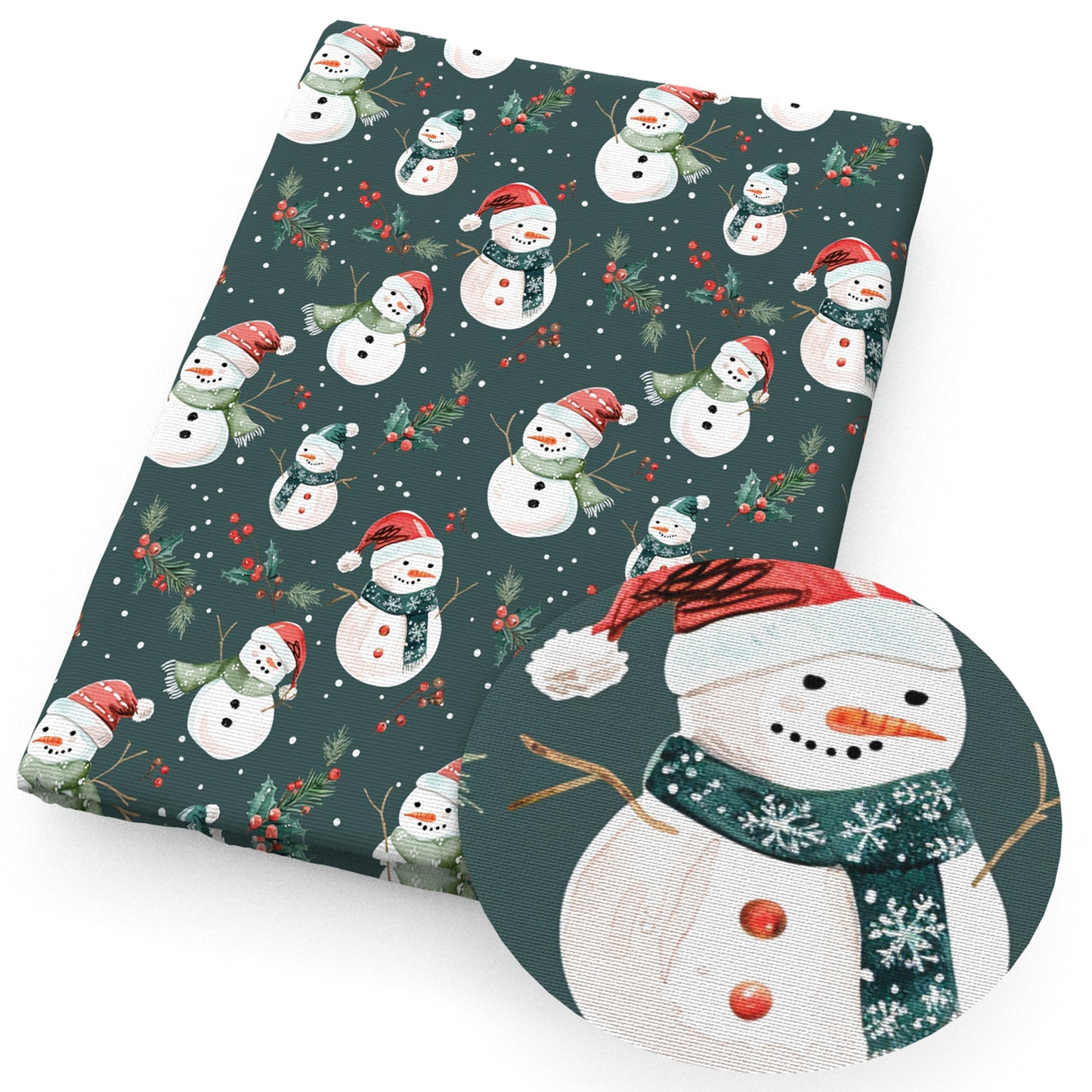 christmas day snowman fabric
