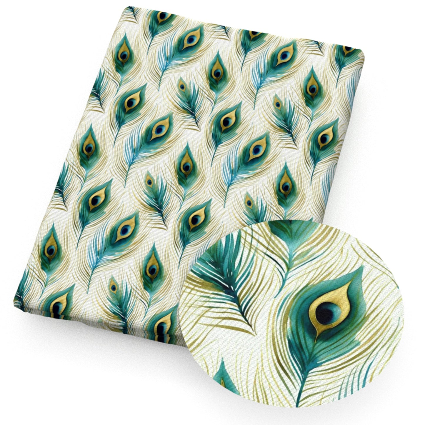 peacock feathers fabric