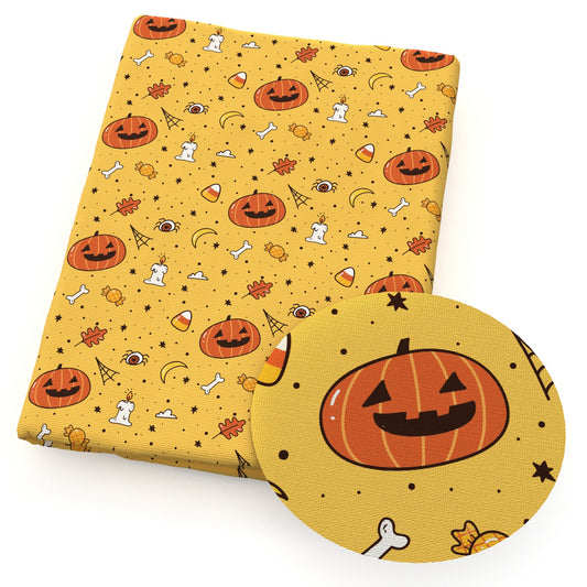 pumpkin candysweety star starfish spiderspider web candles bonesfish bonesdog bones moon halloween fabric