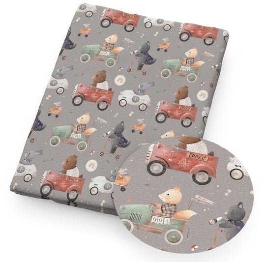 rabbit bunny rainbow car fabric