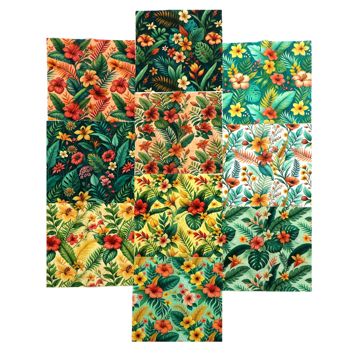 10pcs Charm Pack Set Floral Pattern Vintage Style Handmade DIY with Rich Color and Texture Elements 100% Polyester Patchwork in 10 Design Styles Suitable for Patchwork DIY Craft Projects DIY Wallet Making Gift Giving Bag Making Mother's Day Gift