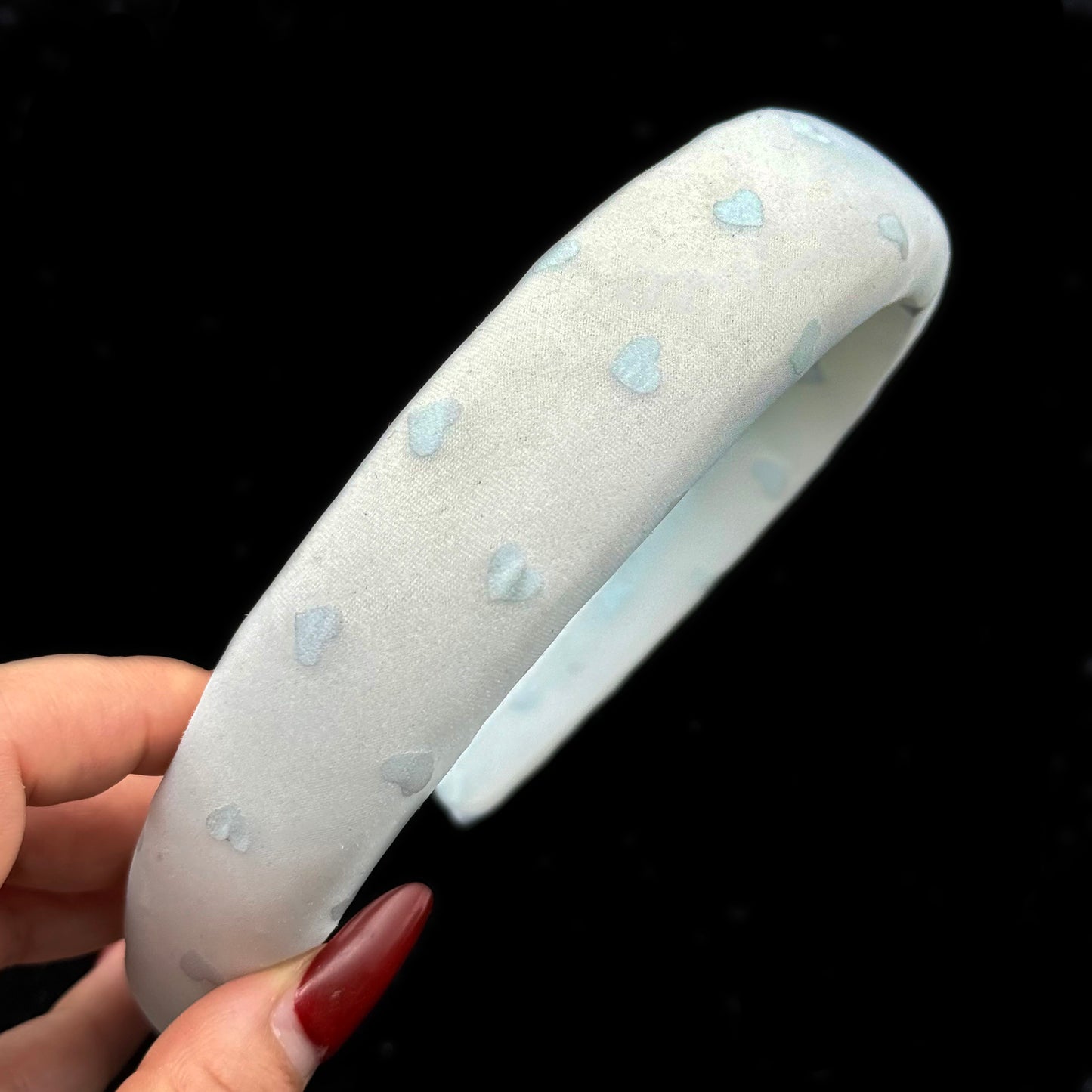 offset printing heart organza high cranial hairband