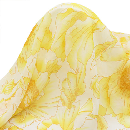 1Pc flower Chiffon Fabric - 58.27x19.68inch(148x50cm) Pre-cut Fabric,Perfect for DIY Sewing,Bags,Party Decor, Tablecloths, Gift Wrapping,Cushions & Furniture Covers