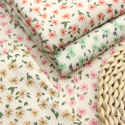 1Pc 59x19.68inch(150x50cm) flower Corduroy Fabric Velvet Stripe Fabric - Soft & Durable Polyester Material, Pre-Cut for DIY Sofa Covers & Handmade Projects