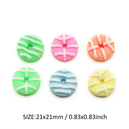 10Pcs/pack Virbant Colors Frosted Donuts Acrylic Charms,3D Flatback Resin Cabochons for DIY Jewelry, Earrings, Bracelets, Keychains, Festive Decor, Homemade Gifts, Phone Cases, Water Bottles, Hair Accessories - Crafting Accessories