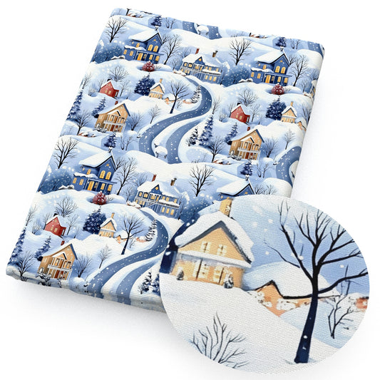 winter snowflakesnow fabric