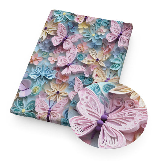 butterfly flowerfloral  fabric