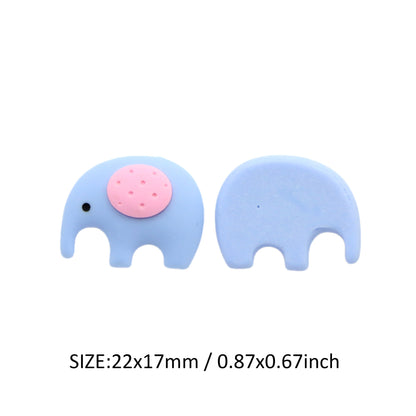 Resin Flat Back Charms Beads,2pcs Frog Duck Turtle Elephant Shape Resin Cabochons for DIY Crafts, Scrapbooking, Jewelry Making