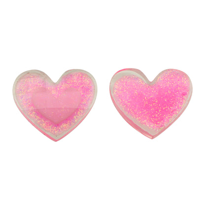 5pcs Valentine's Day Love Heart Charms Beads - Acrylic Resin Ornaments for DIY Jewelry, Earrings, Bracelets & Crafts - Perfect for Gifts, Decorations & Accessories