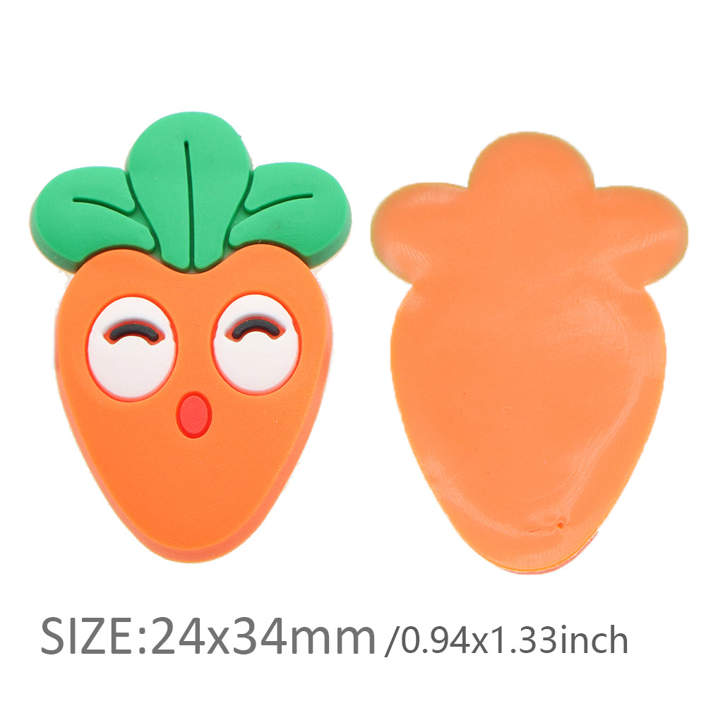 10Pcs/Pack Avocado Pineapple Fruits  Soft PVC Flexible Glue FlatBack DIY Scrapbook Embellishment Phone Craft Decoration