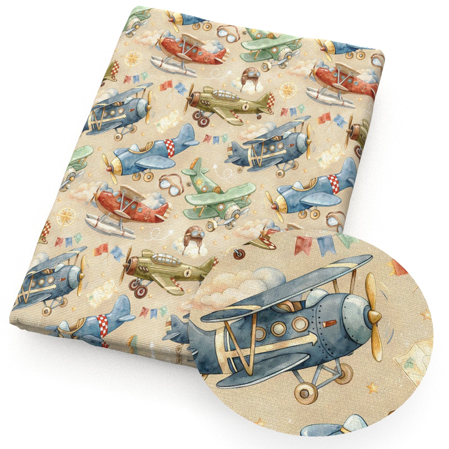 plane glasses star starfish cloud fabric