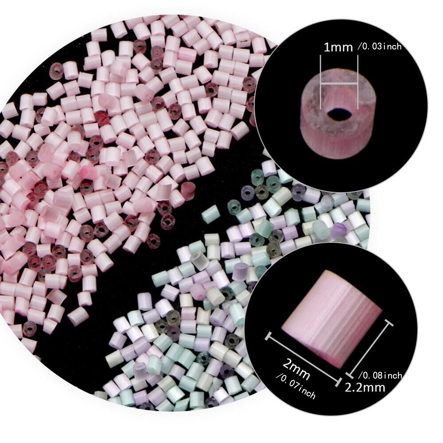 10g/pack H/0 Cylinder Miyuki Seed Beads Plain Solid Color Loose Spacer Acrylic Beads with Hole for Jewelry Making DIY Bracelet Necklace Chain Earrings Charm Bangle Decors Craft Accessorie