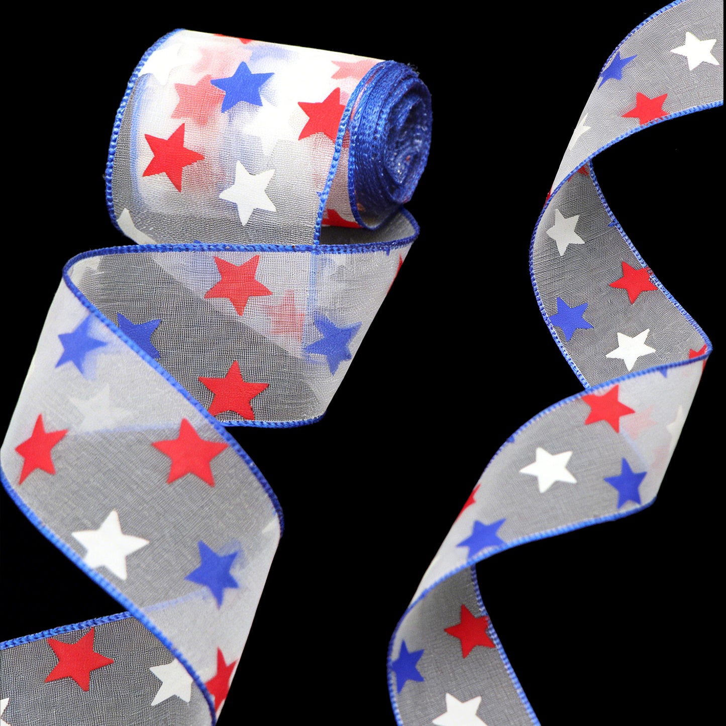 4th of July organza ribbon