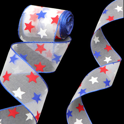4th of July organza ribbon