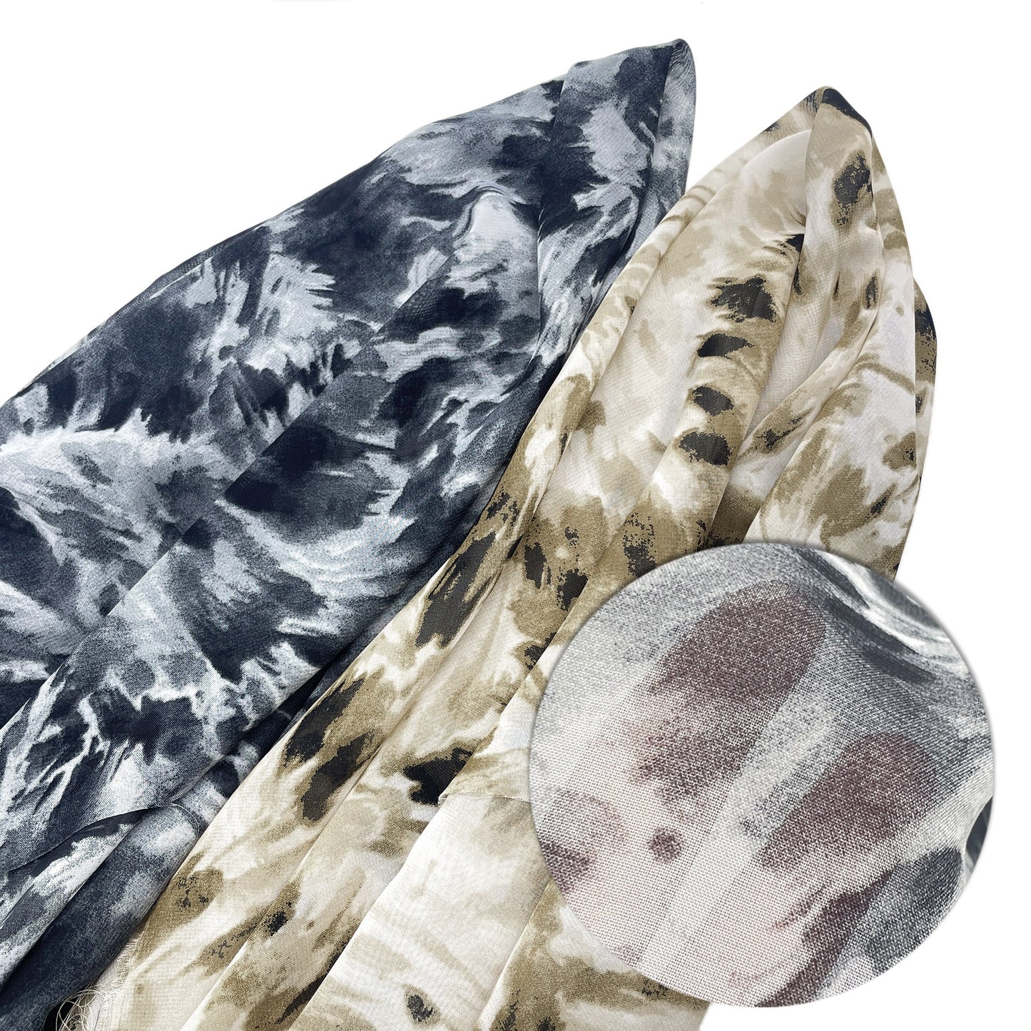 1Pc ink painting Premium Chiffon Fabric - 59x19.68inch(150x50cm) Pre-cut Fabric,Perfect for DIY Sewing,Bags,Party Decor, Tablecloths, Gift Wrapping,Cushions & Furniture Covers