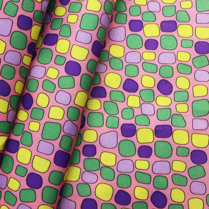 1pc colorful plaid Stone Pattern Quilting Fabric- 58.27x19.68inch(148x50cm) Polyester Craft Fabrics DIY Handmade Projects Doll Clothes Fabric Precut For Patchwork Craft