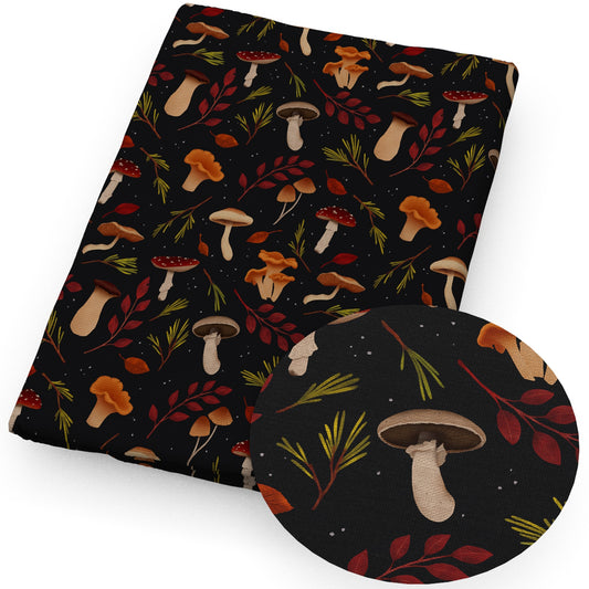 mushroom vegetables fabric