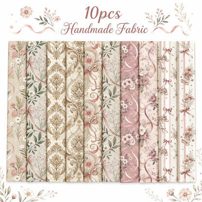 10pcs Vintage Floral Pattern Jelly Roll Fabric Strips 2.5X19.7inch Pre-Cut 100% Polyester For Patchwork Quilts, Table Runners, Placemats, Tote Bags, Storage Pouches, Makeup Bags, Coasters, Quilt Blocks & Binding