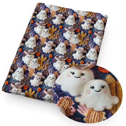 imitation embroidery series halloween skull ghost skeleton bones fabric