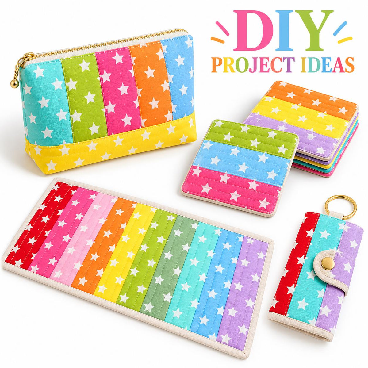10pcs Vintage Star Pattern Jelly Roll Fabric Strips 2.5X19.7inch Pre-cut 100% Polyester for Patchwork Quilts, Table Runners, Placemats, Tote Bags, Storage Pouches, Makeup Bags, Coasters, Quilt Blocks & Binding