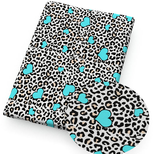 heart love leopard cheetah fabric