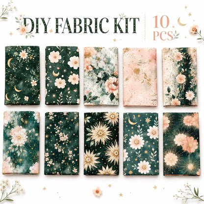 10pcs Charm Pack Set Floral Pattern Vintage Style Handmade DIY with Rich Color and Texture Elements 100% Polyester Patchwork in 10 Design Styles Suitable for Patchwork DIY Craft Projects DIY Wallet Making Gift Giving Bag Making Mother's Day Gift