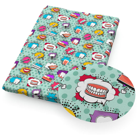 tooth toothpaste dots spot nurses doctor health fabric