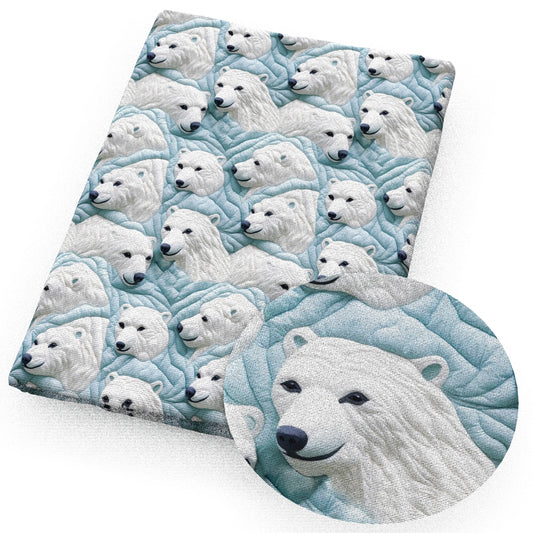 imitation embroidery series polar bear fabric