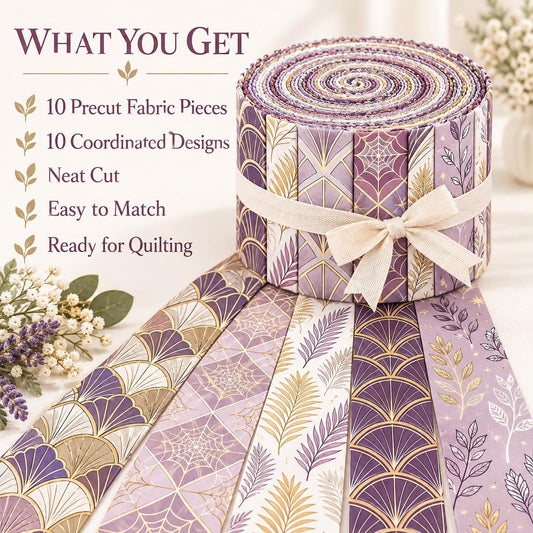10pcs Vintage Floral Pattern Jelly Roll Fabric Strips 2.5X19.7inch Pre-Cut 100% Polyester For Patchwork Quilts, Table Runners, Placemats, Tote Bags, Storage Pouches, Makeup Bags, Coasters, Quilt Blocks & Binding