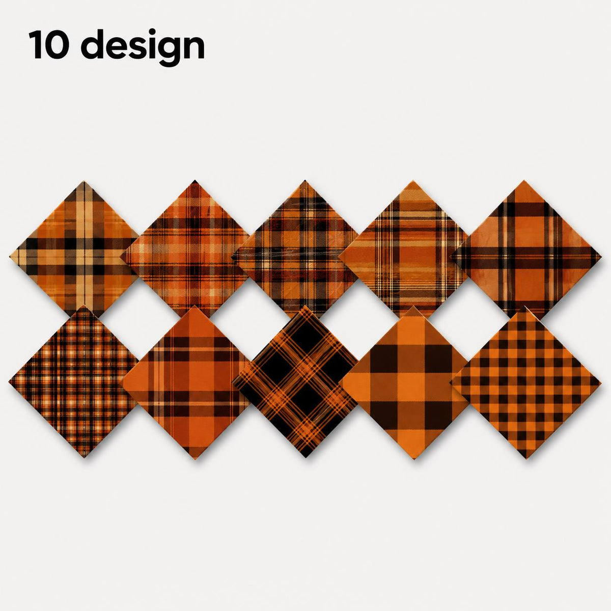 10pcs Charm Pack Set Plaid Pattern Vintage Style Handmade DIY with Rich Color and Texture Elements 100% Polyester Patchwork in 10 Design Styles Suitable for Patchwork DIY Craft Projects DIY Wallet Making Gift Giving Bag Making Mother's Day Gift