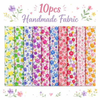 10Pc/Set, Making 10 Images 1pc Each, Each Size: 6.3*50cm Floral Series Sliced Fabric Set Style Combination, Polyester Jelly Roll Fabric Strips, Pre-Cut Quilting Squares, For Quilting DIY, Handicrafts And Sewing, Blankets, Rugs, Interior Decoration