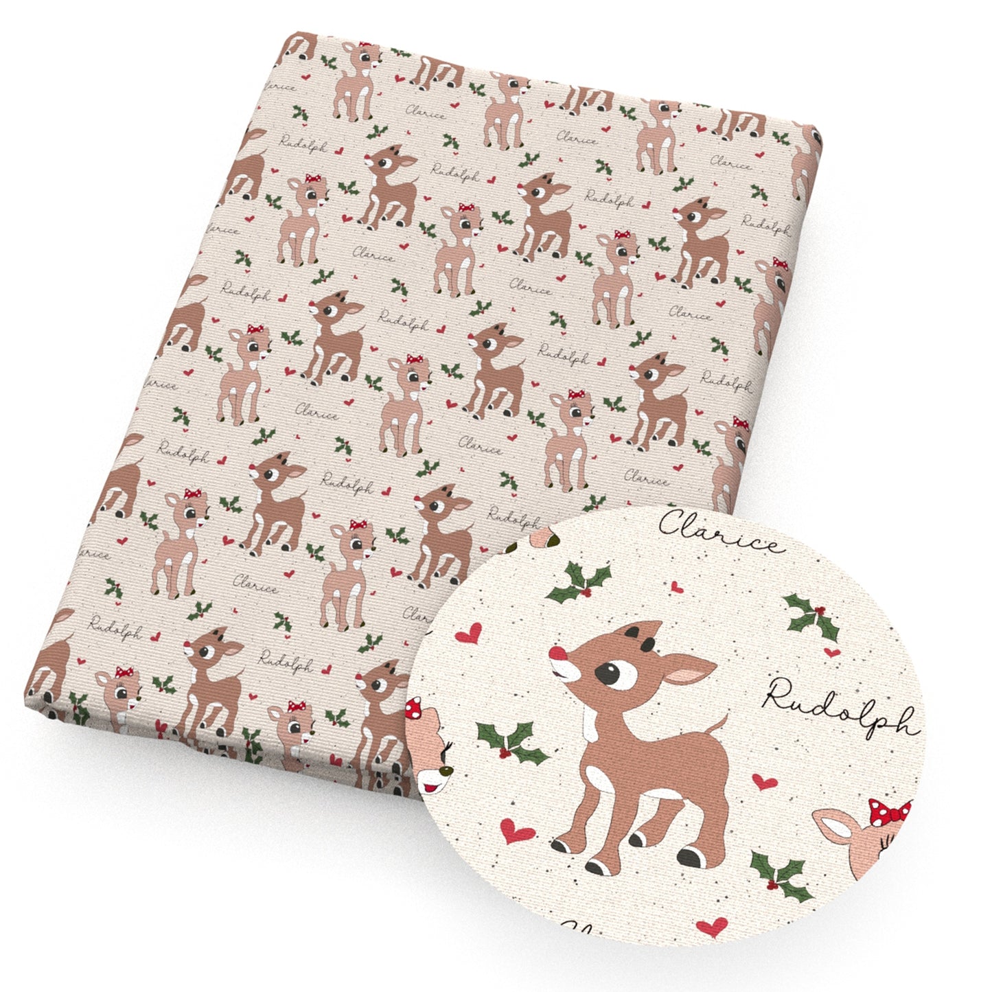 deerreindeer giraffe christmas day fabric
