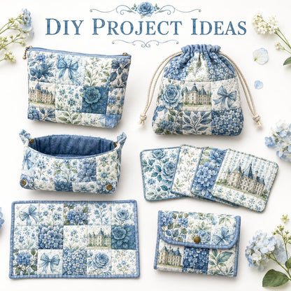 10pcs Charm Pack Set Floral Rose Bow Pattern Vintage Style Handmade DIY with Rich Color and Texture Elements 100% Polyester Patchwork in 10 Design Styles Suitable for Patchwork DIY Craft Projects DIY Wallet Making Gift Giving Bag Making Mother's Day Gift