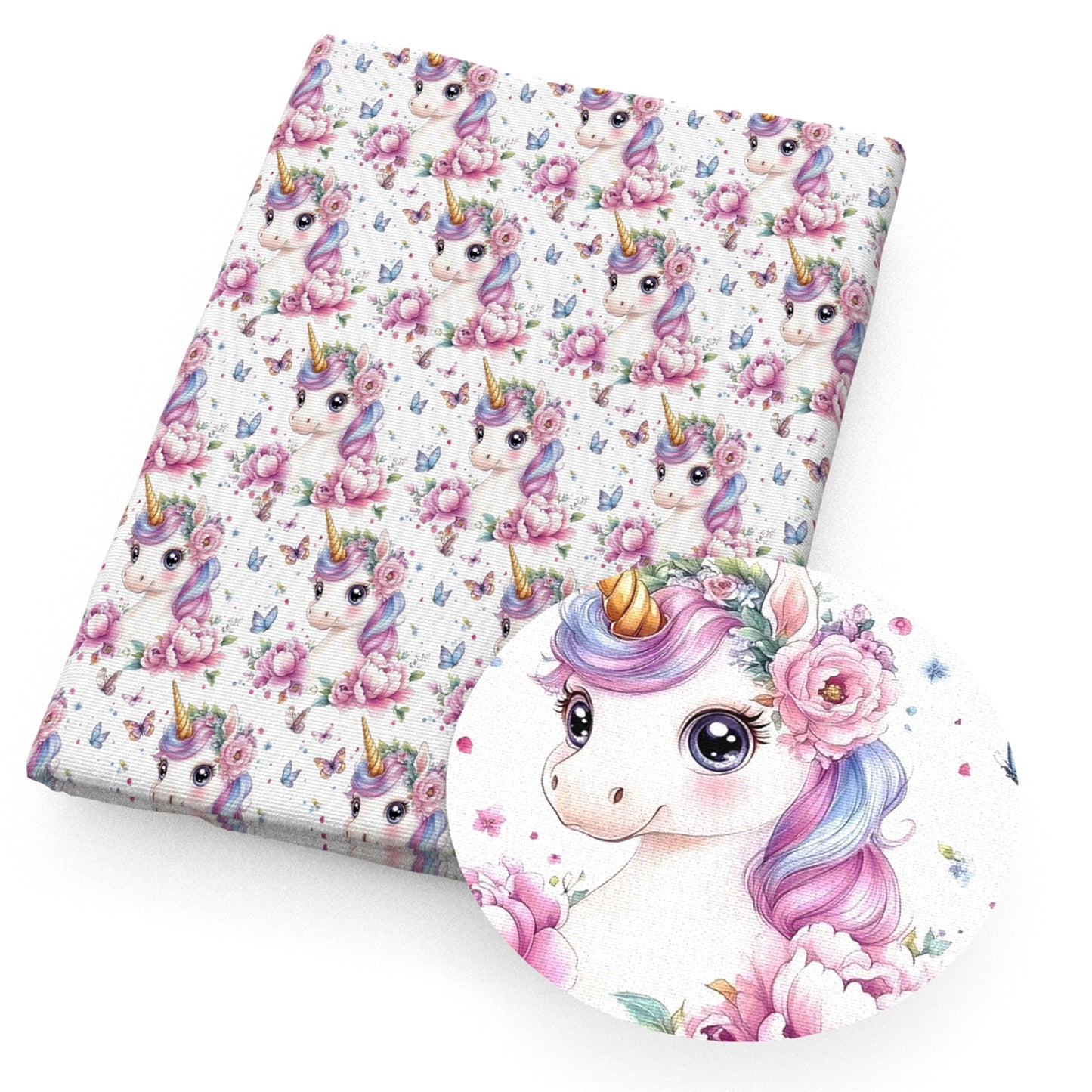 unicorn flowerfloral butterfly fabric