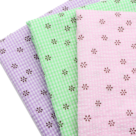 1Pc flower plaid Fabric - 59x19.68inch(150x50cm) Pre-cut Fabric,Perfect for DIY Sewing,Bags,Party Decor, Tablecloths, Gift Wrapping,Cushions & Furniture Covers