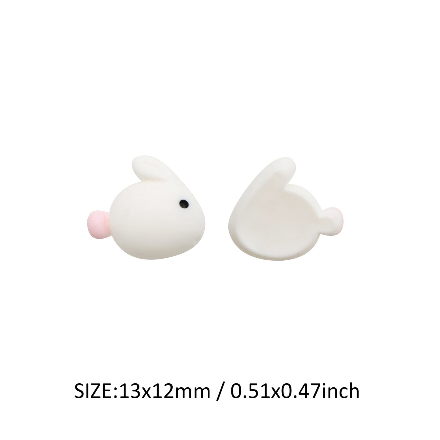 10Pcs Miniature Resin Rabbit Bunny Shaped Acrylic Charms Beads,3D Flatback Resin Cabochons for DIY Jewelry Making, Earrings, Bracelets, Beads & Bead Assortments - Perfect for Phone Cases, Water Bottles & Hair Accessories,Easter Decorations