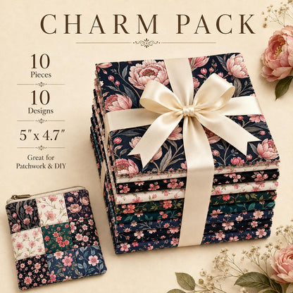 10Pc/Set Flower Series Fat Quarter Fabric, Pre-Cut Square Fabric Assort, Fabric Set, Craft Fabric, Handmade DIY Patchwork Fabric,Home Quilting Sewing Fabric, Packaging Fabric, Scrapbooking Craft Hobbyist