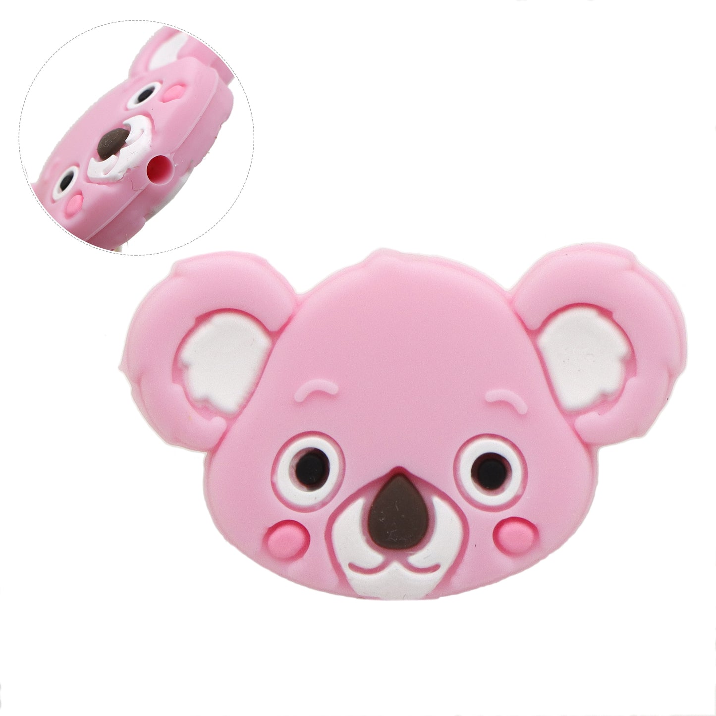 1Pc Cute Animal-Themed Silicone Bead Set for DIY Jewelry Making - Koala & Assorted Shapes, Perfect for Bracelets and Necklaces Crafting