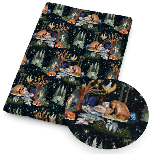 deerreindeer giraffe moon rabbit bunny butterfly raccoon fabric